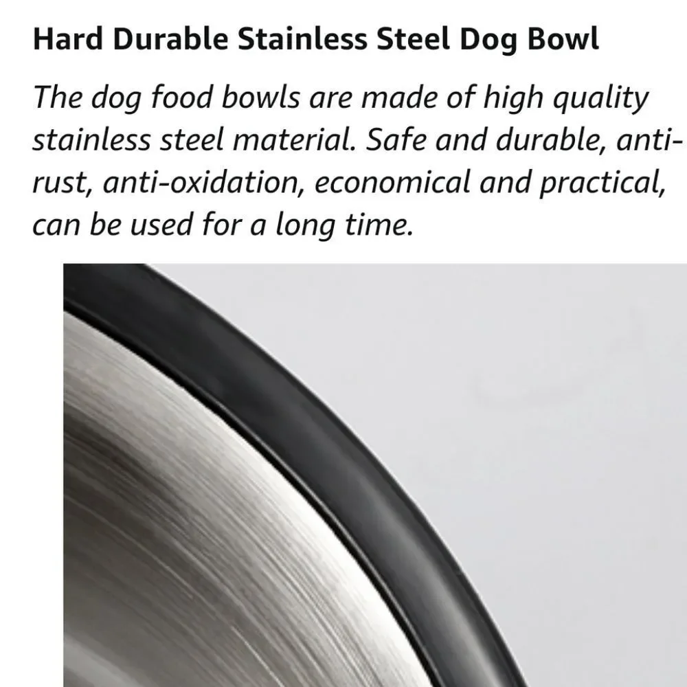 LEACOOLKEY Stainless Steel 2 Pack Dog/Cat Bowls New With Tags Sz. Sall